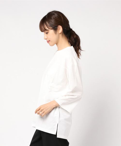 SpRay(スプレイ)の「フットボールTシャツ(Tシャツ/カットソー・レディース・ブラック/オフホワイト/グリーン/モカ・FREE)」の5枚目の写真