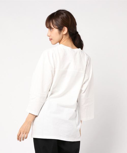 SpRay(スプレイ)の「フットボールTシャツ(Tシャツ/カットソー・レディース・ブラック/オフホワイト/グリーン/モカ・FREE)」の6枚目の写真