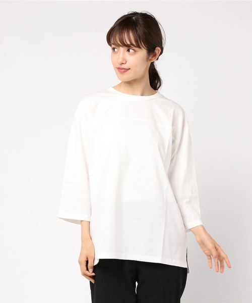 SpRay(スプレイ)の「フットボールTシャツ(Tシャツ/カットソー・レディース・ブラック/オフホワイト/グリーン/モカ・FREE)」の7枚目の写真