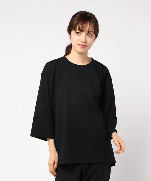 SpRay(スプレイ)の「フットボールTシャツ(Tシャツ/カットソー・レディース・ブラック/オフホワイト/グリーン/モカ・FREE)」の8枚目の写真