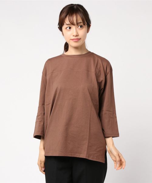 SpRay(スプレイ)の「フットボールTシャツ(Tシャツ/カットソー・レディース・ブラック/オフホワイト/グリーン/モカ・FREE)」の9枚目の写真