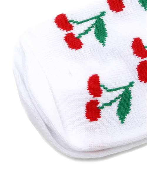 WEGO(ウィゴー)の「WEGO/チェリーソックス(ソックス/靴下・レディース・ホワイト・FREE)」の3枚目の写真