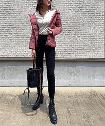 RUIRUE BOUTIQUE | プレミアムストレッチライトダウンコート(ミドルフードタイプ) | レディース アウター 羽織 体型カバー 保温 暖かい 軽量 ショートコート ショート丈 ミディ丈 ミドルコート ダウンジャケット ストレッチ フード(ダウンジャケット/コート)