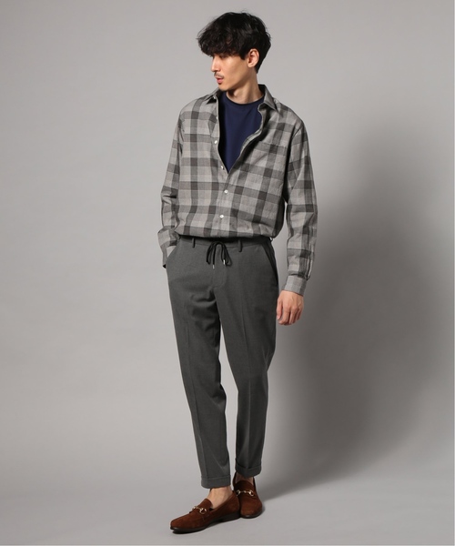 EDIFICE（エディフィス）の「LA BOUCLE / ラブ―クル クルーネックロングスリーブワイド（Tシャツ/カットソー・メンズ・ホワイト×ホワイト/ベージュ/ネイビー・44/46/48）」の4枚目の写真