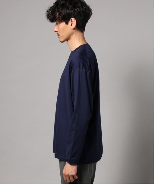 EDIFICE（エディフィス）の「LA BOUCLE / ラブ―クル クルーネックロングスリーブワイド（Tシャツ/カットソー・メンズ・ホワイト×ホワイト/ベージュ/ネイビー・44/46/48）」の7枚目の写真