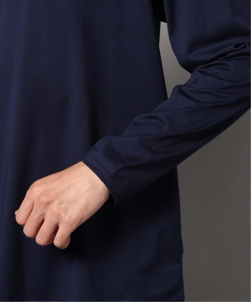 EDIFICE（エディフィス）の「LA BOUCLE / ラブ―クル クルーネックロングスリーブワイド（Tシャツ/カットソー・メンズ・ホワイト×ホワイト/ベージュ/ネイビー・44/46/48）」の12枚目の写真