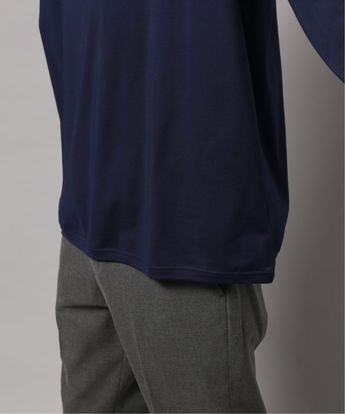 EDIFICE（エディフィス）の「LA BOUCLE / ラブ―クル クルーネックロングスリーブワイド（Tシャツ/カットソー・メンズ・ホワイト×ホワイト/ベージュ/ネイビー・44/46/48）」の13枚目の写真