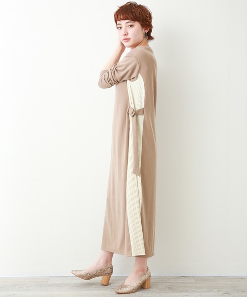 libelle more（リベル モア）の「サイドプリーツワンピース（ワンピース・レディース・ベージュ系その他/ブラック系その他2/ブラック系その他/ブルーグレー/ブラック系その他3/ブラック系その他4/ベージュ系その他2・FREE）」の12枚目の写真