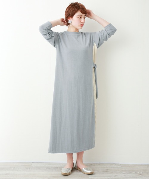 libelle more（リベル モア）の「サイドプリーツワンピース（ワンピース・レディース・ベージュ系その他/ブラック系その他2/ブラック系その他/ブルーグレー/ブラック系その他3/ブラック系その他4/ベージュ系その他2・FREE）」の13枚目の写真