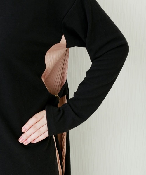 libelle more（リベル モア）の「サイドプリーツワンピース（ワンピース・レディース・ベージュ系その他/ブラック系その他2/ブラック系その他/ブルーグレー/ブラック系その他3/ブラック系その他4/ベージュ系その他2・FREE）」の14枚目の写真