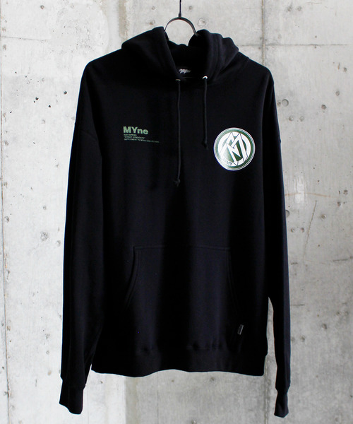 MYne（マイン）の「MYne マイン / SYMBOL hoodie シンボルパーカー / G04HD151（パーカー・メンズ・ブラック/オレンジ/グリーン・SMALL/MEDIUM/LARGE）」の2枚目の写真