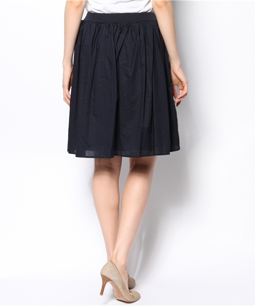 PUAL CE CIN（ピュアルセシン）の「ケミカルレースＳＫ（スカート・レディース・ホワイト/ナチュラル/ネイビー・FREE）」の6枚目の写真