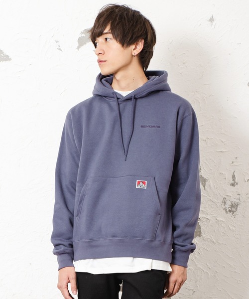 MinoriTY（マイノリティ）の「【BEN DAVIS】プルオーバーパーカー 14オンス 裏起毛 ビッグシルエット（パーカー・メンズ・ホワイト/ブラック/キャメル/アイボリー/杢グレー/ダークグリーン/パープル・M/L/XL）」の6枚目の写真