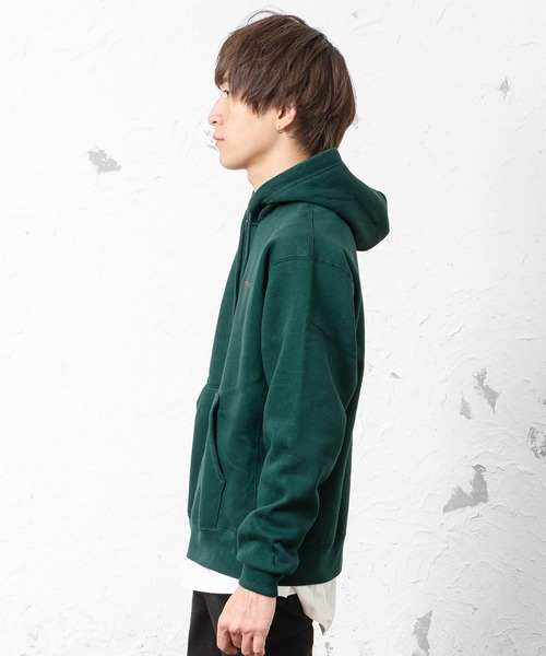 MinoriTY（マイノリティ）の「【BEN DAVIS】プルオーバーパーカー 14オンス 裏起毛 ビッグシルエット（パーカー・メンズ・ホワイト/ブラック/キャメル/アイボリー/杢グレー/ダークグリーン/パープル・M/L/XL）」の17枚目の写真