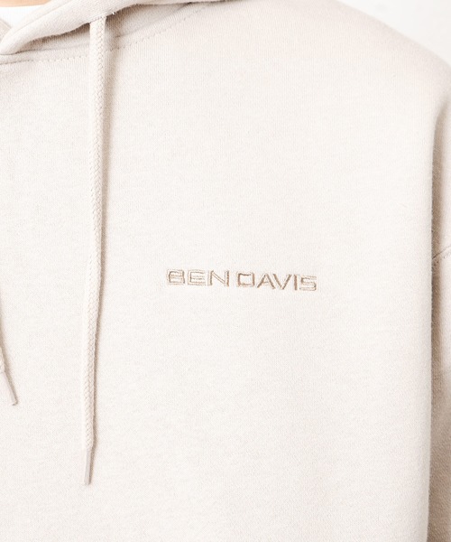 MinoriTY（マイノリティ）の「【BEN DAVIS】プルオーバーパーカー 14オンス 裏起毛 ビッグシルエット（パーカー・メンズ・ホワイト/ブラック/キャメル/アイボリー/杢グレー/ダークグリーン/パープル・M/L/XL）」の12枚目の写真