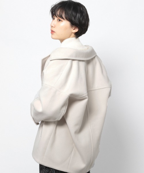 PAGEBOY(ページボーイ)の「ルーズテーラーコート(ダウンジャケット/コート・レディース・ダークブラウン/ブラック/グレイッシュベージュ・FREE)」の3枚目の写真