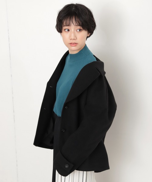 PAGEBOY(ページボーイ)の「ルーズテーラーコート(ダウンジャケット/コート・レディース・ダークブラウン/ブラック/グレイッシュベージュ・FREE)」の2枚目の写真