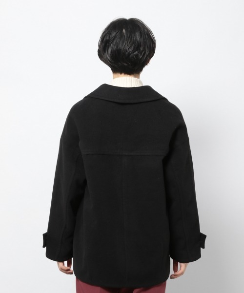 PAGEBOY(ページボーイ)の「ルーズテーラーコート(ダウンジャケット/コート・レディース・ダークブラウン/ブラック/グレイッシュベージュ・FREE)」の4枚目の写真