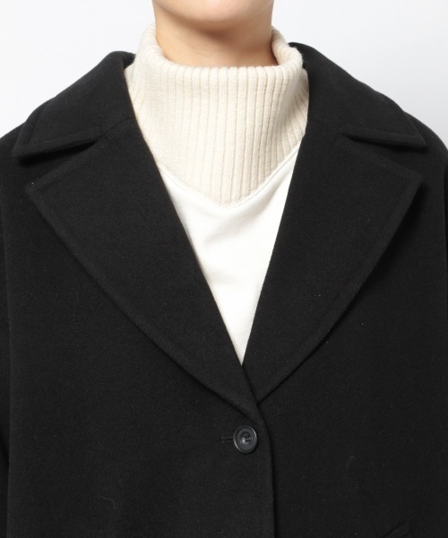 PAGEBOY(ページボーイ)の「ルーズテーラーコート(ダウンジャケット/コート・レディース・ダークブラウン/ブラック/グレイッシュベージュ・FREE)」の9枚目の写真