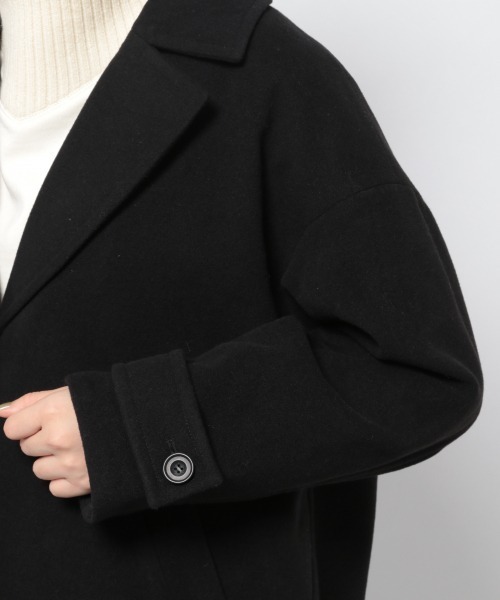 PAGEBOY(ページボーイ)の「ルーズテーラーコート(ダウンジャケット/コート・レディース・ダークブラウン/ブラック/グレイッシュベージュ・FREE)」の15枚目の写真