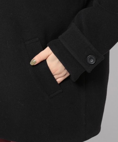 PAGEBOY(ページボーイ)の「ルーズテーラーコート(ダウンジャケット/コート・レディース・ダークブラウン/ブラック/グレイッシュベージュ・FREE)」の8枚目の写真