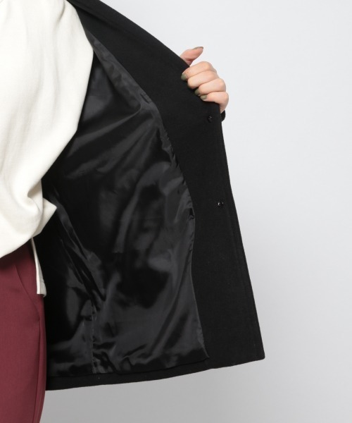 PAGEBOY(ページボーイ)の「ルーズテーラーコート(ダウンジャケット/コート・レディース・ダークブラウン/ブラック/グレイッシュベージュ・FREE)」の6枚目の写真