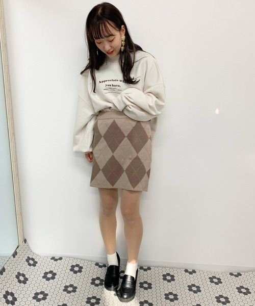 apres jour(アプレジュール)の「アーガイルスカート【ZOZOTOWN限定アイテム】(スカート・レディース・ダークブラウン/モカ/ライトベージュ・フリー)」の7枚目の写真