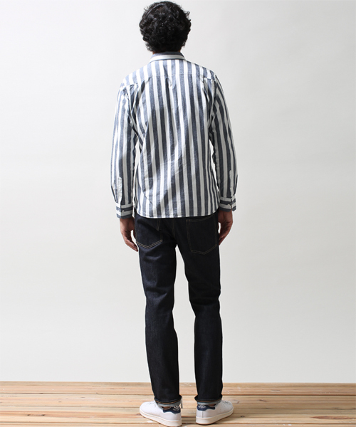 NANO universe（ナノユニバース）の「TABLOID NEWS(タブロイドニュース)/ TN別注　岡山シャツ　INDIGO（シャツ/ブラウス・メンズ・その他1/その他2・SMALL/MEDIUM/X-LARGE/LARGE）」の20枚目の写真