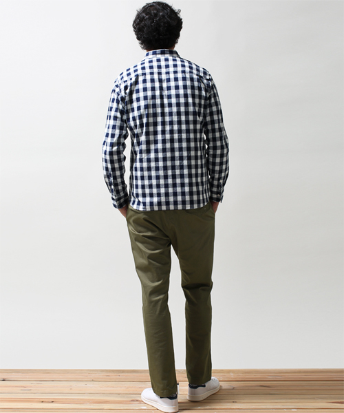 NANO universe（ナノユニバース）の「TABLOID NEWS(タブロイドニュース)/ TN別注　岡山シャツ　INDIGO（シャツ/ブラウス・メンズ・その他1/その他2・SMALL/MEDIUM/X-LARGE/LARGE）」の22枚目の写真