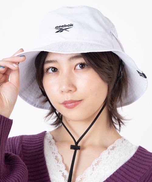 Reebok（リーボック）の「∴WEGO/Reebok ベクターロゴサファリハット（ハット・メンズ・ブラック/ホワイト・FREE）」の5枚目の写真