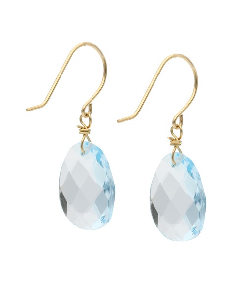 Jewel closet by L&Co.(ジュエルクローゼットバイエルアンドコー)の「K10 スイングストーン ピアス(ピアス(両耳用)・レディース・スカイブルー/ネイビー/ピンク/グリーン/クリアブルー/ライトパープル・FREE)」の13枚目の写真