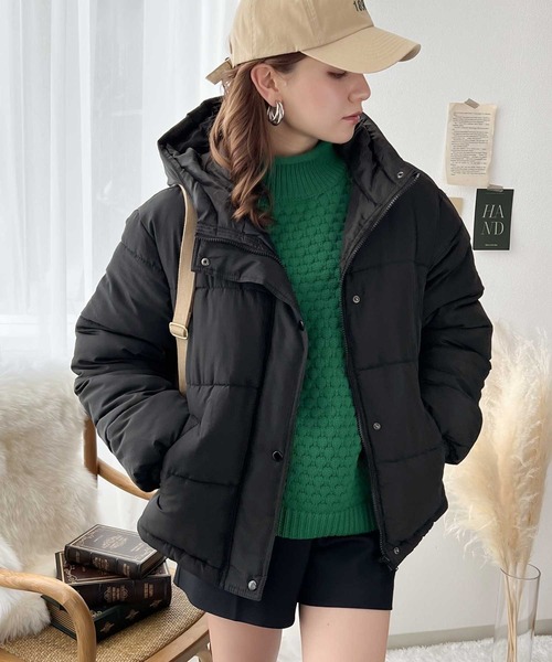 Java(ジャバ)の「《JaVa ジャバコラボ》キッズ 親子お揃い リンクコーデにぴったり フェイクダウンショート丈フード付きブルゾン(ダウンジャケット/コート・キッズ・ブラック/アイボリー/ブラウン・130/140/150/160)」の11枚目の写真