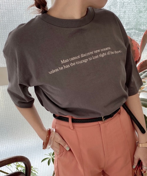 archives（アルシーヴ）の「アソートプリントTee（Tシャツ/カットソー・レディース・ホワイト系その他/ホワイト系その他2/ホワイト系その他3/チャコールグレー/ベージュ/ミント・MEDIUM）」の4枚目の写真