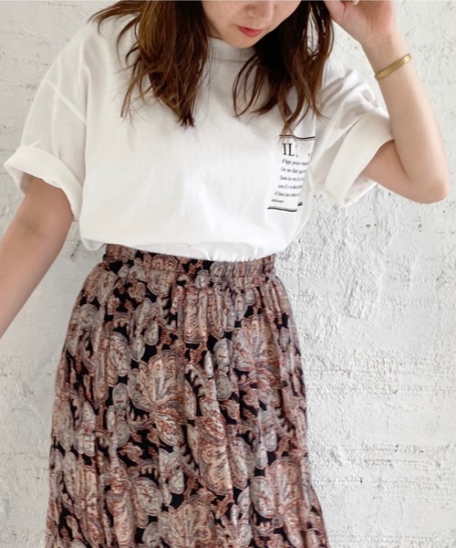 archives（アルシーヴ）の「アソートプリントTee（Tシャツ/カットソー・レディース・ホワイト系その他/ホワイト系その他2/ホワイト系その他3/チャコールグレー/ベージュ/ミント・MEDIUM）」の3枚目の写真