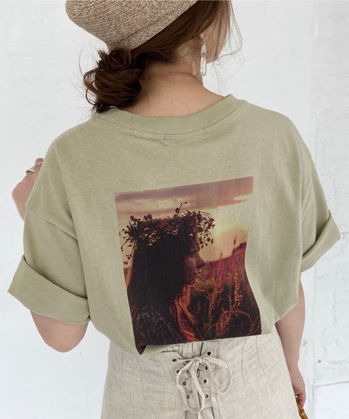 archives（アルシーヴ）の「アソートプリントTee（Tシャツ/カットソー・レディース・ホワイト系その他/ホワイト系その他2/ホワイト系その他3/チャコールグレー/ベージュ/ミント・MEDIUM）」の6枚目の写真