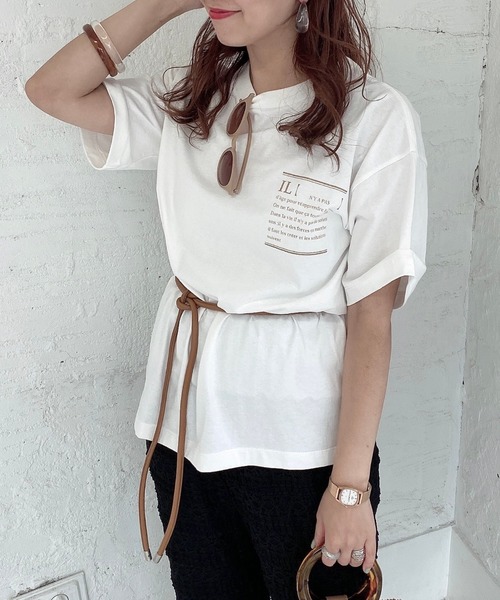 archives（アルシーヴ）の「アソートプリントTee（Tシャツ/カットソー・レディース・ホワイト系その他/ホワイト系その他2/ホワイト系その他3/チャコールグレー/ベージュ/ミント・MEDIUM）」の11枚目の写真