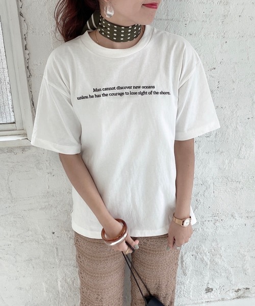 archives（アルシーヴ）の「アソートプリントTee（Tシャツ/カットソー・レディース・ホワイト系その他/ホワイト系その他2/ホワイト系その他3/チャコールグレー/ベージュ/ミント・MEDIUM）」の7枚目の写真