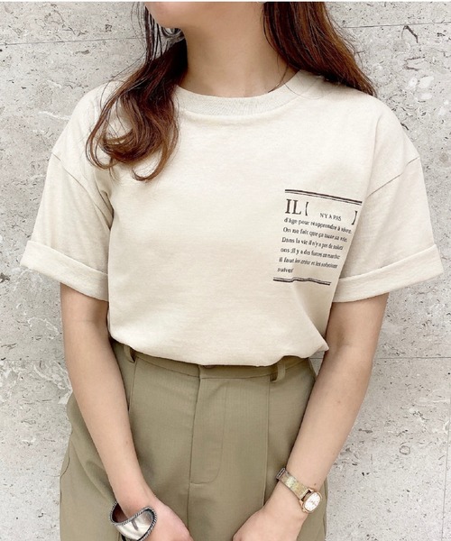 archives（アルシーヴ）の「アソートプリントTee（Tシャツ/カットソー・レディース・ホワイト系その他/ホワイト系その他2/ホワイト系その他3/チャコールグレー/ベージュ/ミント・MEDIUM）」の9枚目の写真