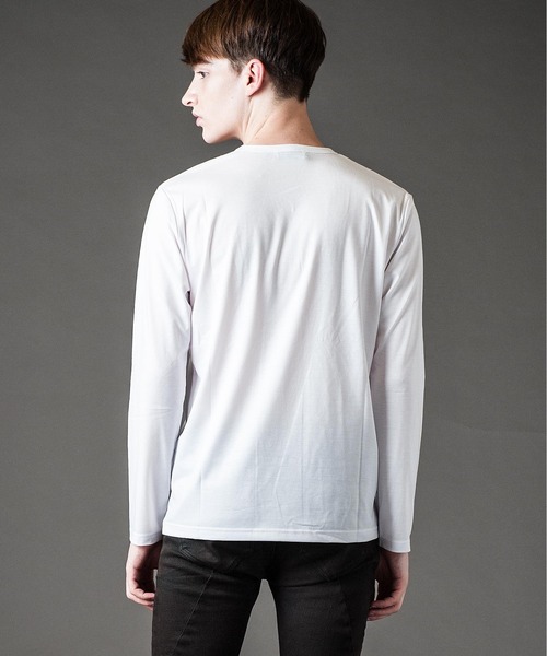 Buffalo Bobs（バッファローボブズ）の「BOUQET(ブーケ)花柄プリント Vネック ロンT（Tシャツ/カットソー・メンズ・ホワイト/ブラック・2-3/3-4/1-2）」の13枚目の写真