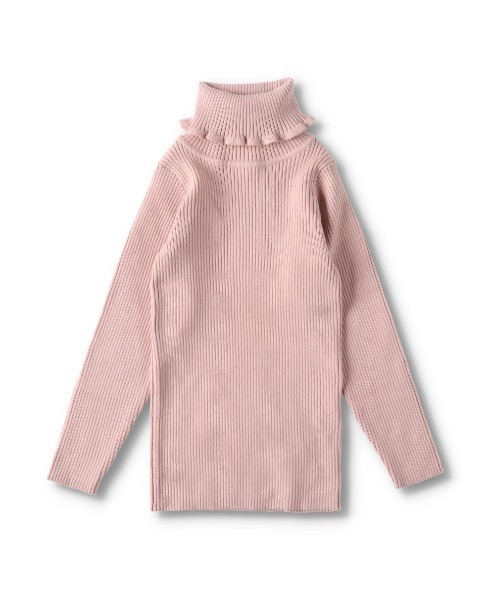 BRANSHES(ブランシェス)の「ハイネックリブニットトップス(ニット/セーター・キッズ・ブラック/ブラウン/アイボリー/その他/ピンク・80cm/90cm/110cm/100cm/120cm/130cm/140cm/150cm)」の4枚目の写真