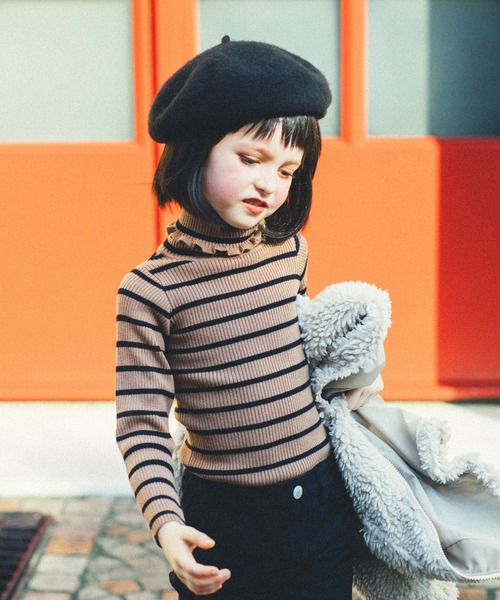 BRANSHES(ブランシェス)の「ハイネックリブニットトップス(ニット/セーター・キッズ・ブラック/ブラウン/アイボリー/その他/ピンク・80cm/90cm/110cm/100cm/120cm/130cm/140cm/150cm)」の13枚目の写真