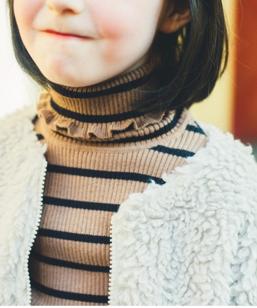 BRANSHES(ブランシェス)の「ハイネックリブニットトップス(ニット/セーター・キッズ・ブラック/ブラウン/アイボリー/その他/ピンク・80cm/90cm/110cm/100cm/120cm/130cm/140cm/150cm)」の14枚目の写真