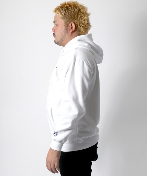 FILA(フィラ)の「FIFA/フィラ ミニロゴ刺繍 スウェットプルパーカー/フーディー/トレーナー/大きいサイズ(パーカー・メンズ・ブラック/ホワイト/グレー/ネイビー・5L/3L/4L)」の6枚目の写真