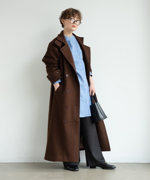 classical piping long coat / yukichi.