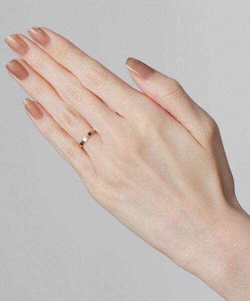 COCOSHNIK（ココシュニック）の「K10面取り パートナーリング(レディース)（リング・レディース・ホワイト系その他7・10号/8号/12号）」の10枚目の写真