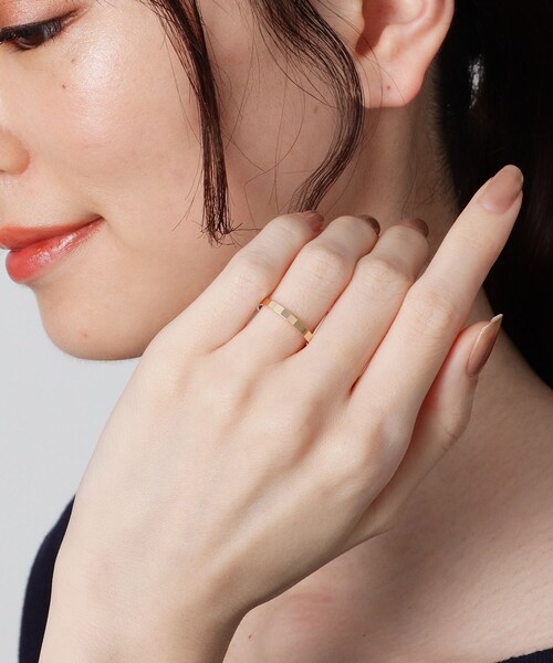 COCOSHNIK（ココシュニック）の「K10面取り パートナーリング(レディース)（リング・レディース・ホワイト系その他7・10号/8号/12号）」の13枚目の写真