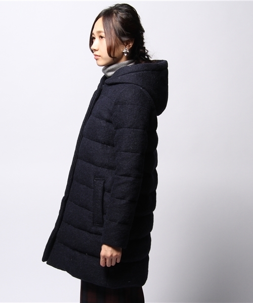 Tiara（ティアラ）の「フード付ダウン（ダウンジャケット/コート・レディース・チャコールグレー/ネイビー・4/3）」の8枚目の写真