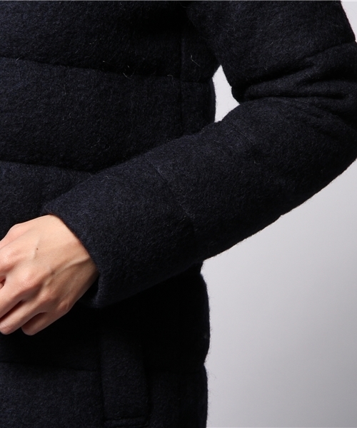 Tiara（ティアラ）の「フード付ダウン（ダウンジャケット/コート・レディース・チャコールグレー/ネイビー・4/3）」の12枚目の写真