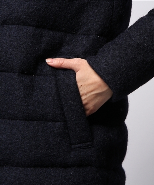 Tiara（ティアラ）の「フード付ダウン（ダウンジャケット/コート・レディース・チャコールグレー/ネイビー・4/3）」の3枚目の写真