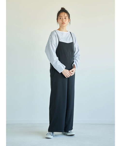 AMERICAN HOLIC（アメリカンホリック）の「リラックスキャミサロペット ＊（サロペット/オーバーオール・レディース・グレー/ブラック/ベージュ・FREE）」の5枚目の写真